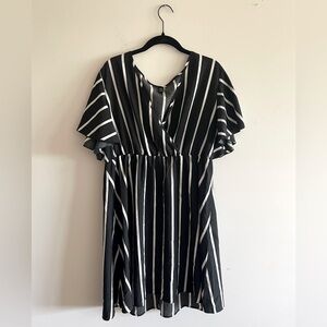 Striped v neck sundress